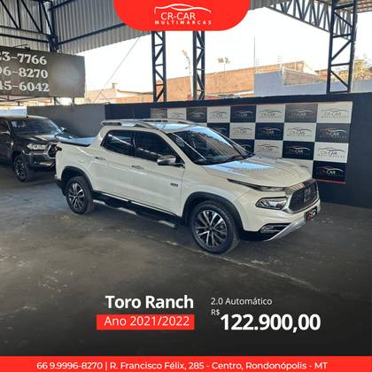 FIAT TORO 2.0 16V TURBO DIESEL RANCH 4WD AT9 FIAT TORO 2.0 16V TURBO DIESEL RANCH 4WD AT9